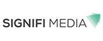Signifi Media company logo with teal diamond icon and company name text