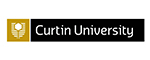 Curtin University small logo thumbnail with gold shield emblem and university name text