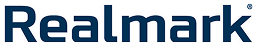 Realmark real estate logo - bold dark navy company name wordmark on white background